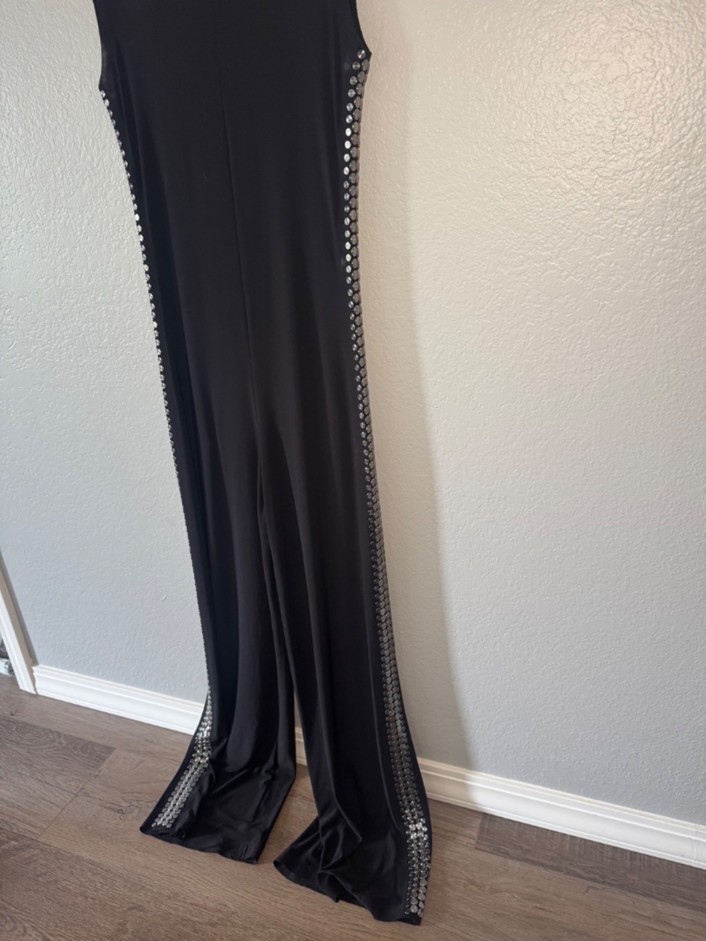Norma Kamali Gunmetal Stud Sleeveless Jumpsuit - Picture 3 of 9